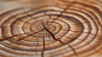 Wooden log cross section banner background copy space. Timber texture with cracks image backdrop empty. Natural carpentry material concept composition closeup view, copyspace photo