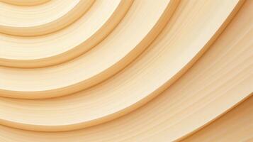 Carved wooden surface with rounded lines banner background copy space. Woodwork craft image backdrop empty. Timber processing skills concept composition top view, copyspace photo