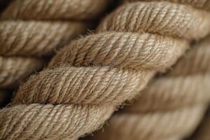 Natural fiber rope tightly twisted for durability, ideal for various outdoor uses and crafts photo