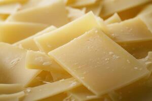 Slices of creamy white chocolate arranged closely, perfect for culinary creativity and desserts photo
