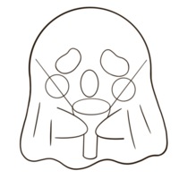 Ghost holding a flashlight with a haunting function png