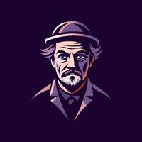 Flat style icon of an adult man vector