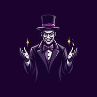 Magician icon in flat style vector