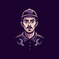 Flat style icon of a technician vector