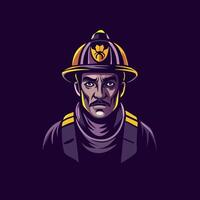 Flat style icon of a miner vector