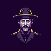 Flat style icon of an investigator vector