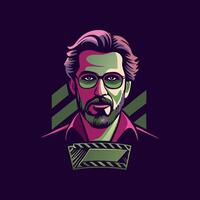Elegant man icon in flat style vector