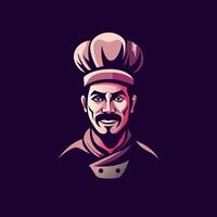 Expert chef icon in flat style vector