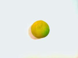 Citrus fruits isolated. single object of Lemon or lime on a white background. almost cooked photo