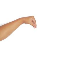 Hands reaching out to help or give gesture isolated on whhite background photo
