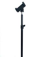 smartphone tripod Stable shooting for a blog or social media content Isolate on a white background photo
