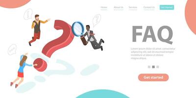 Why Question, FAQ - Frequently Asked Questions. Illustration. vector