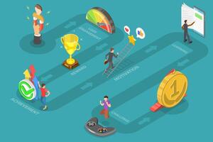 Interactive Content For Audience Engaging, Mobile App Gamification. vector