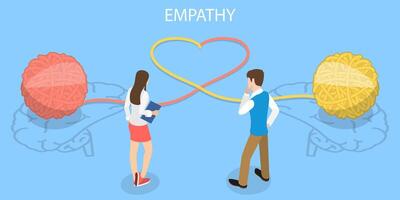 Empathy, Capacity to Understand or Feel What Another Person is Experiencing From Within Their Frame of Reference. vector