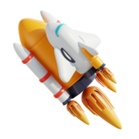 3D Space Shuttle Launching Into Orbit png