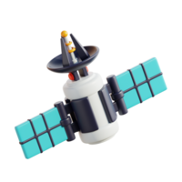 3D Space Satellite Exploration And Communication Module png
