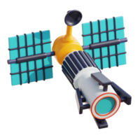 3D Space Telescope Satellite Illustration png