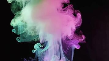 Colorful Smoke Rising - Abstract Background video