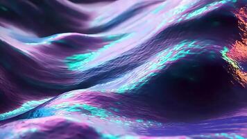 Iridescent Waves - Abstract Fluid Motion Background video