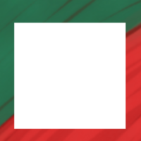 Green and red abstract square frame png