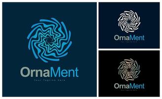 ornament pattern colourful set modern luxury art and craft logo template design vector