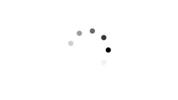 simple rotating dot animated loading motion graphic alpha channel loop design, simple loaded animation video