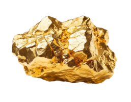 Gold nugget or gleaming isolated on transparent background png