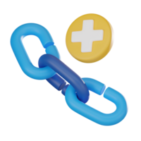 3D Linkage Icon, Enhance Your Digital Design with URL Connection png