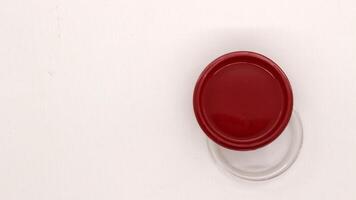 Isolated badge or pin storage container photo