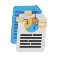 3D Analysis Report Icon, Data Visualization Render for Business Insights png