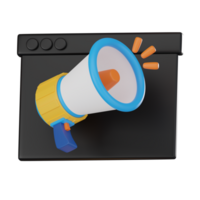 Navigating Success, 3D Icon of SEO Symbol for Web Promotion Strategy. 3D Render png