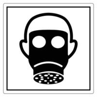 Face Icon with Gas Mask and Polka Dot Background vector