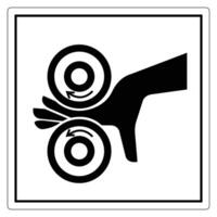 Hand Holding Two Circular Objects with Arrows vector