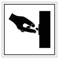 Hand Interaction with Vertical Surface Symbol vector