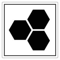 Abstract design with black hexagons on a white background vector