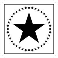 Solid Star Design with Circular Border of Stars vector