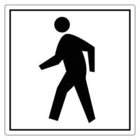 Simple Walking Figure Icon for Use in Signage vector