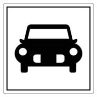 Simple Car Icon in Black and White Design vector