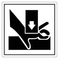 Hand Safety Instruction Sign with Directional Arrow vector