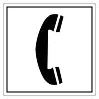 Simple Black Telephone Icon on White Background vector