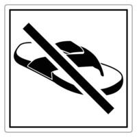 Prohibited Use of Flip Flops Sign Illustration vector