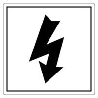 Bold Lightning Symbol on White Background vector