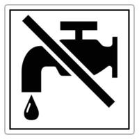 No Water Source Symbol for Safety Instructions vector