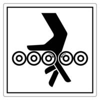 Roller Skate Icon in Simple Black and White Design vector