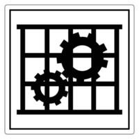 Industrial Gear Icon for Mechanical Design Concepts vector