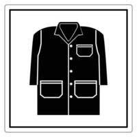 Simple Black Work Jacket Icon for Design Use vector