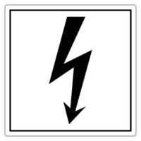 Lightning Bolt Symbol Icon for Safety Signage vector