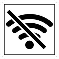 No Wi-Fi Connection Icon in Black and White Design vector