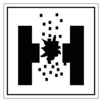 Hazardous Material Warning Sign with Graphic Symbol vector