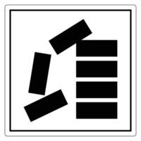 Caution Symbol for Stacked Objects or Items vector